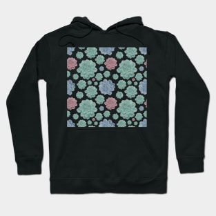 Gorgeous Pastel Succulent Plant Print Hoodie